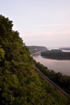 Mississippi Palisades with Railroad